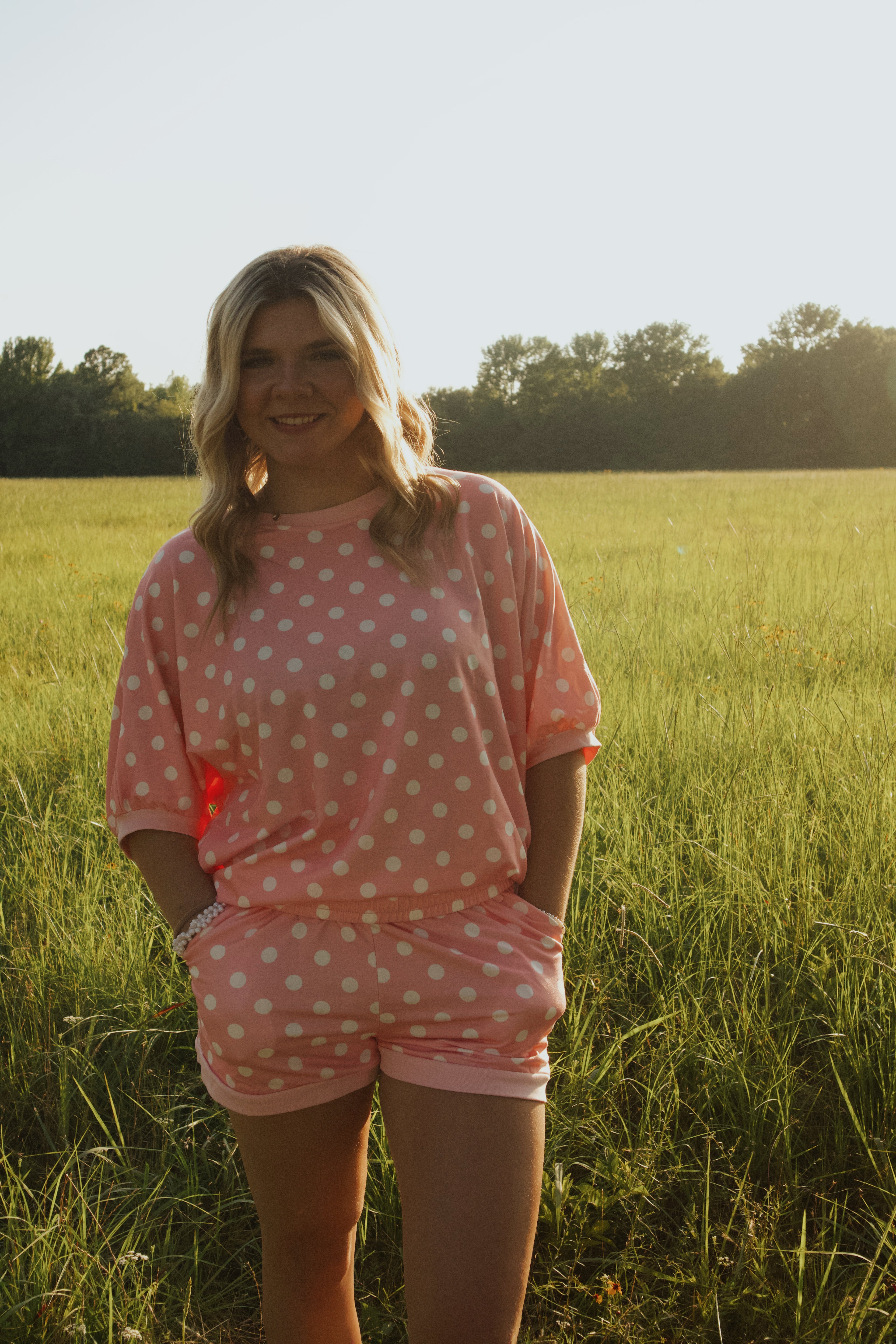 Pink polkadot set