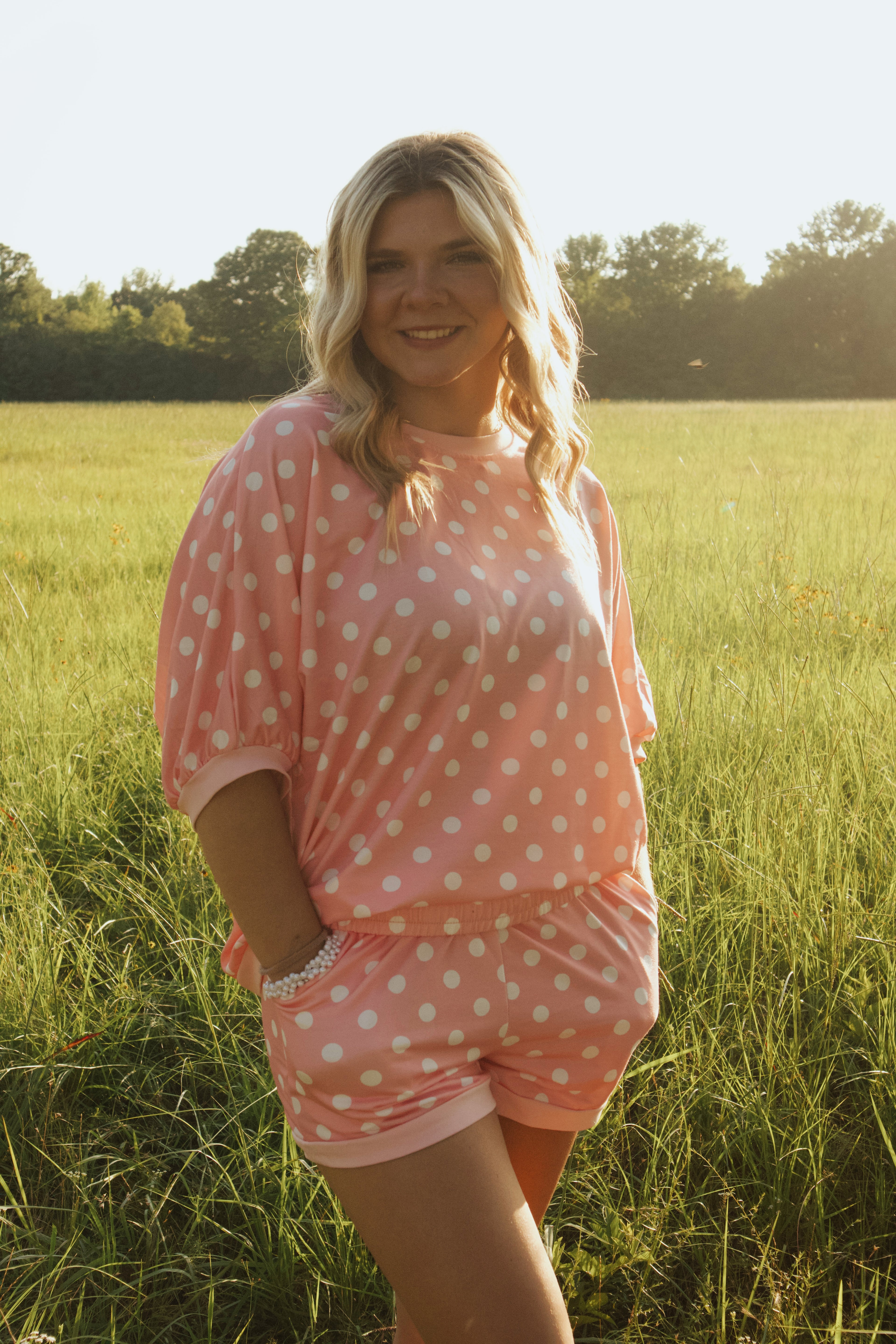 Pink polkadot set