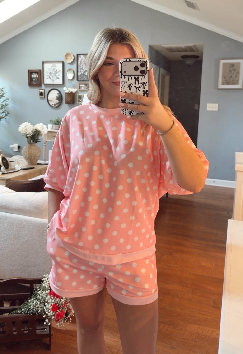 Pink polkadot set