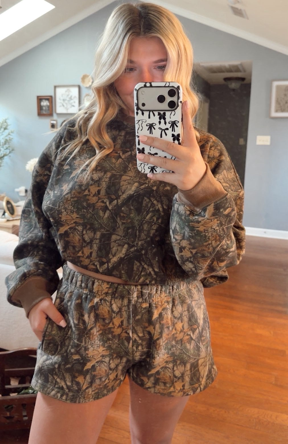 Brown camo shorts