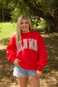 Red camo lulu mac sweatshirt