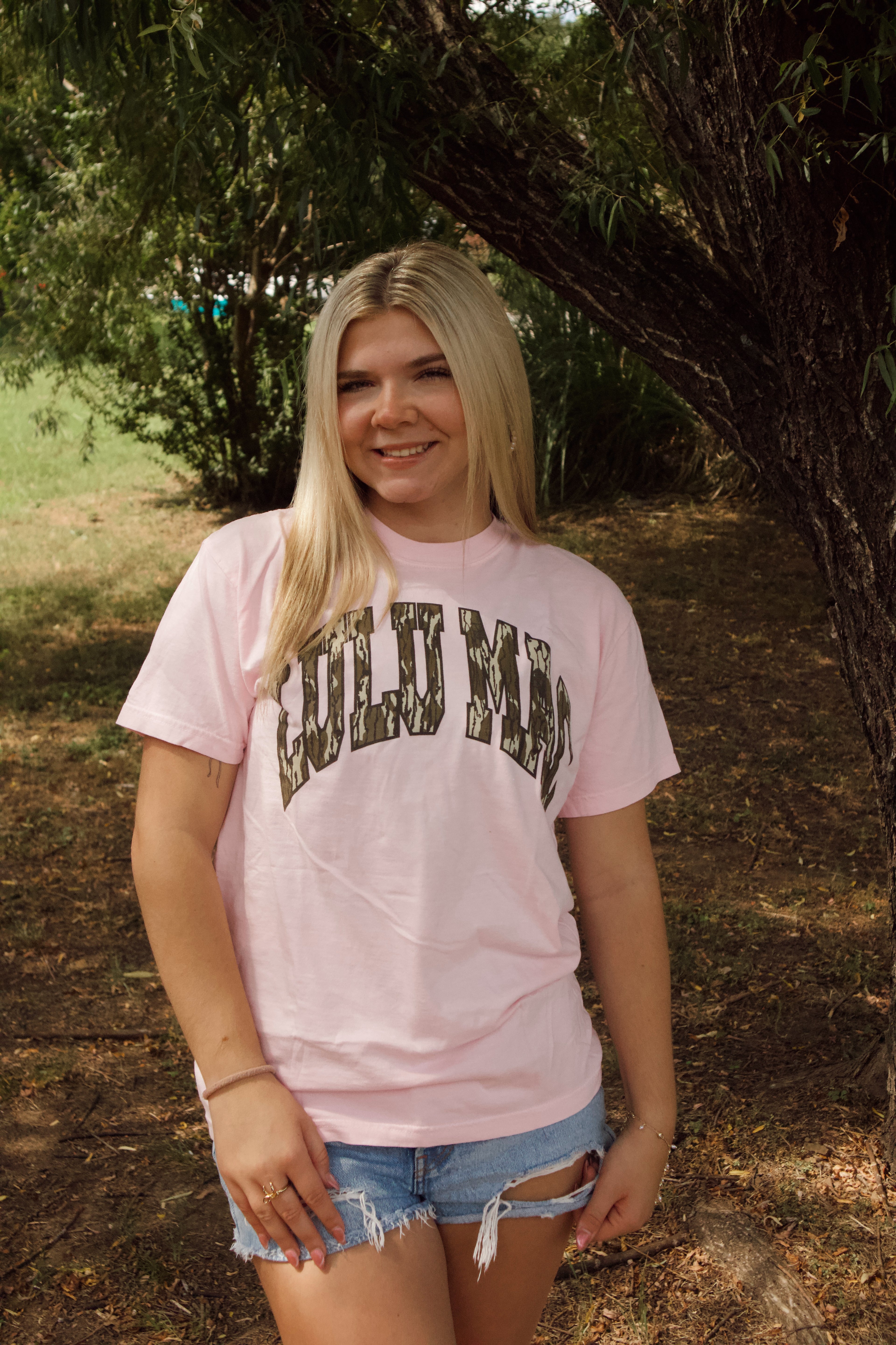 Pink camo lulu mac tee